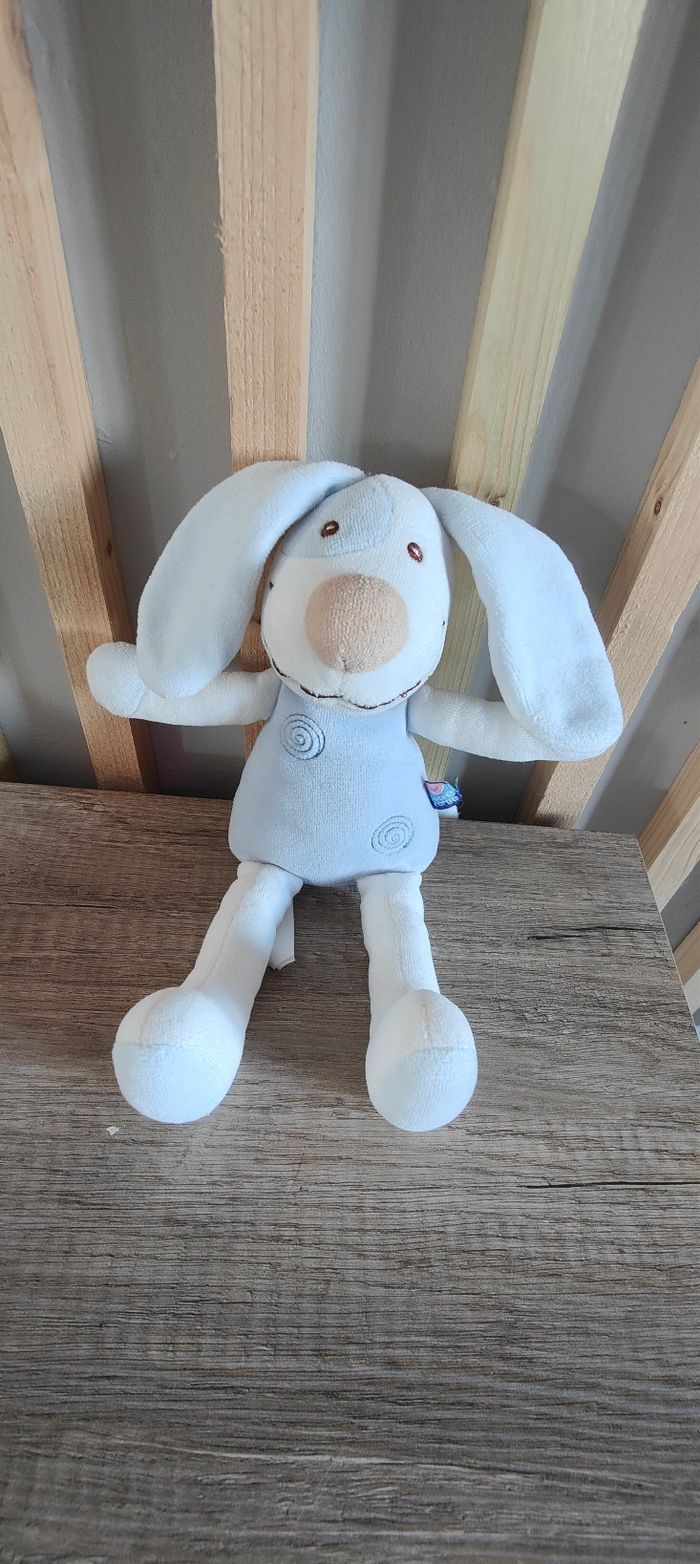 Doudou chien sucre d'orge