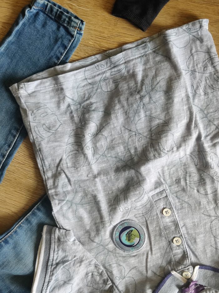Ensemble 2 pièces jean et polo Sergent Major Okaidi Vertbaudet Taille 3 ans - photo numéro 2