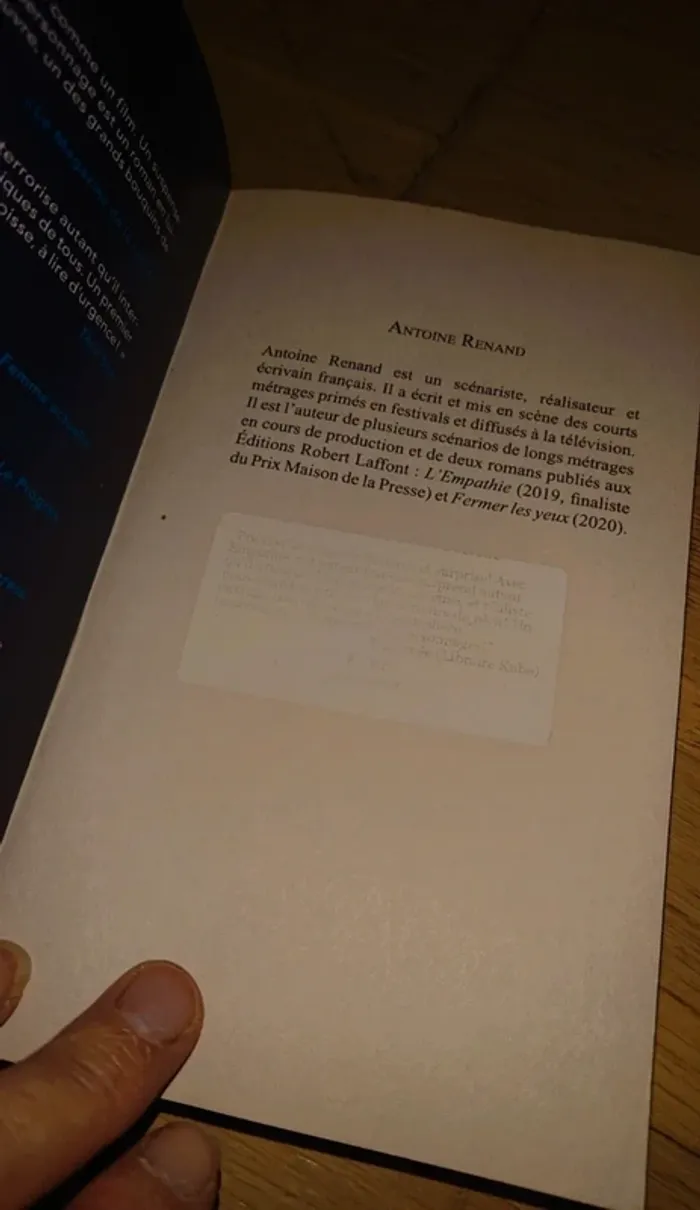 Livre "l'empathie" d'Antoine Renand - photo numéro 3