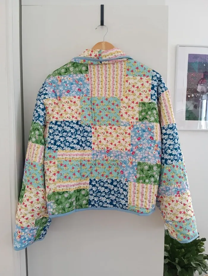 Veste matelassée fleurs multicolore taille M - photo numéro 6