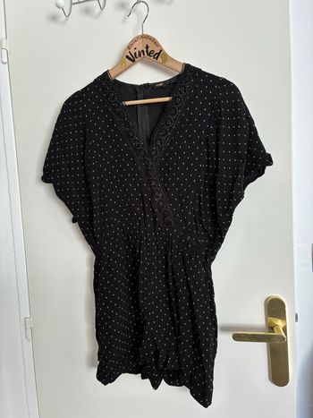 Combi-short Maje noir à pois blancs - Très bon état - T38 