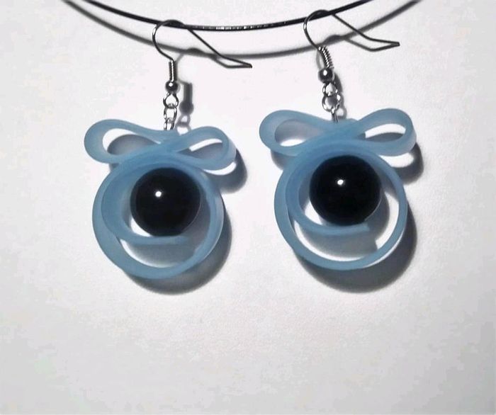 Boucles d'oreilles silicone perle