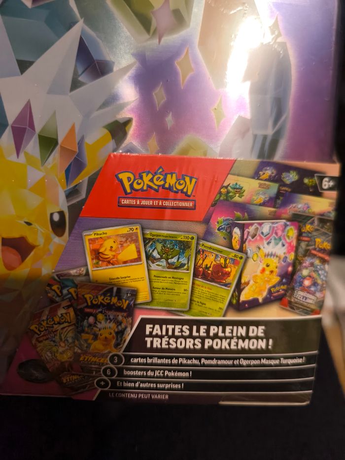 Coffret métallique boîte lunch box Pokémon 6 booster 3 cartes brillantes Etc AB prix ferme neuf - photo numéro 3