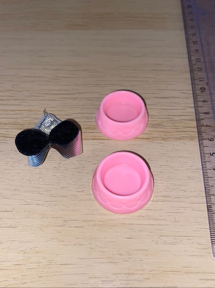 Barbie poupée Mattel chien 1984 gamelles poodle dog - photo numéro 2