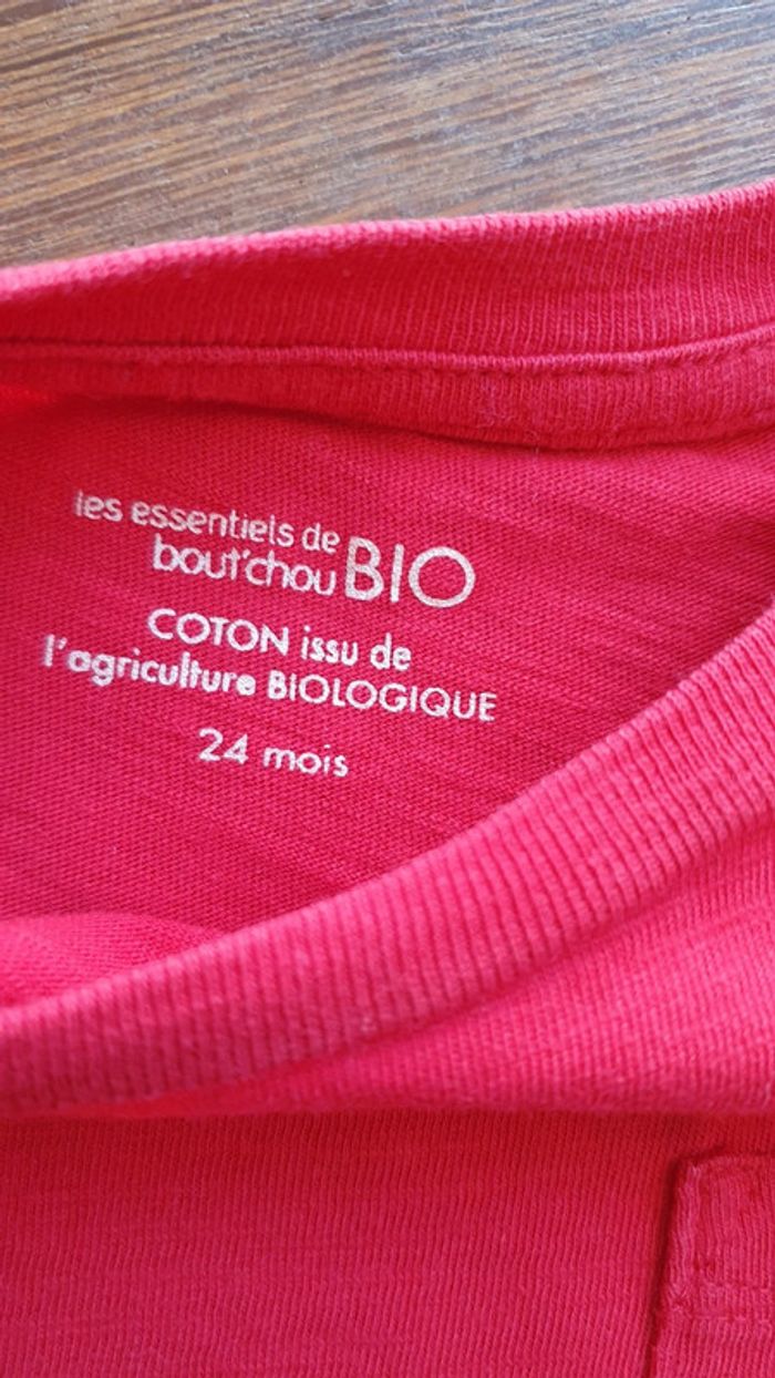 T-shirt rouge Bout'chou 2 ans - photo numéro 4