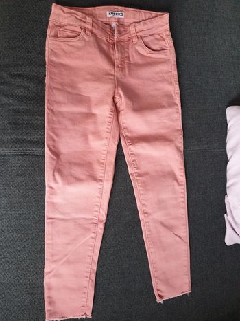 Pantalon jean fille 10 ans rose