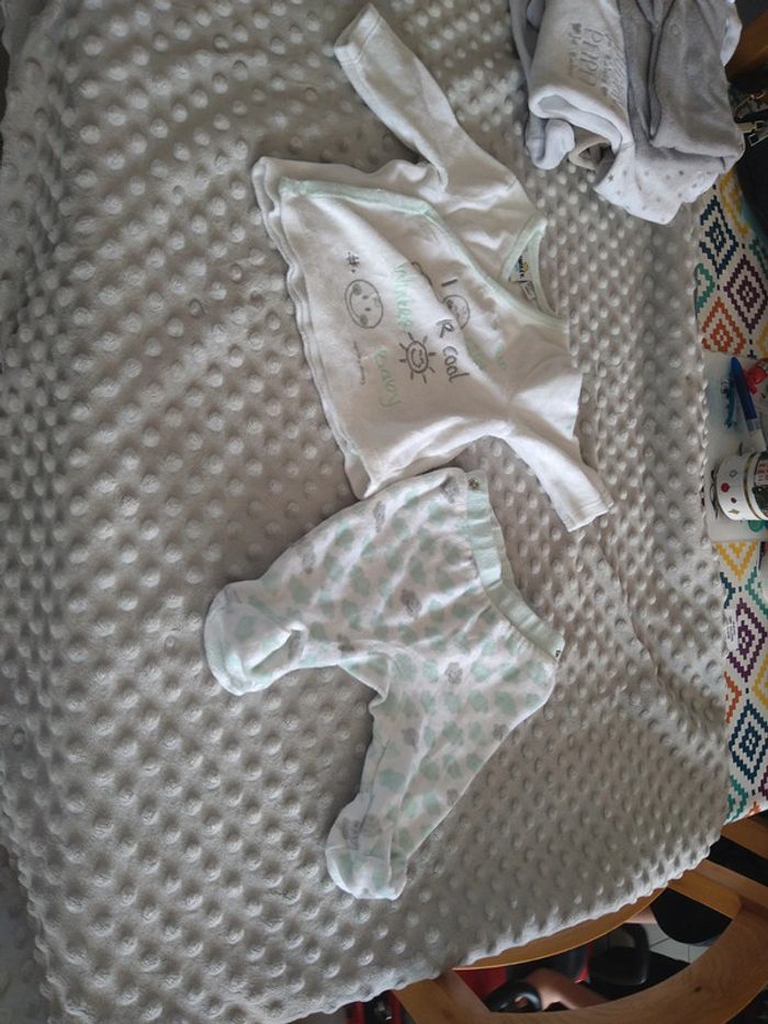 Pyjama 2 pièces smiley 1 mois