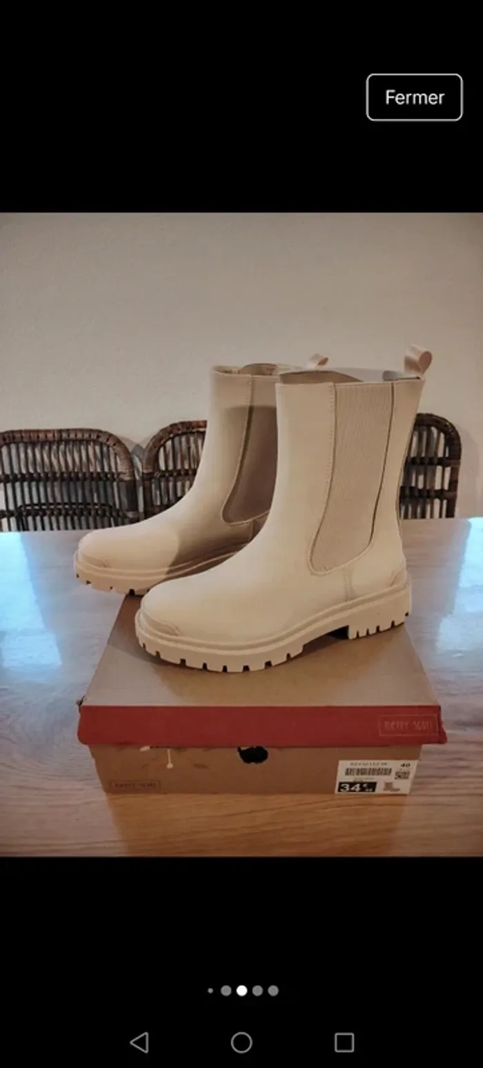 Bottines beige NEUVES - photo numéro 4
