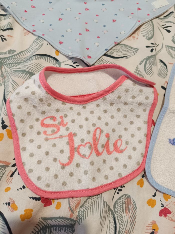 Lot de 3 bavoirs bébé fille - photo numéro 5