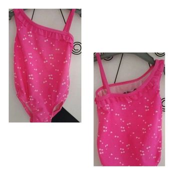 Magnifique maillot de bain 1 pièce bretelles asymétriques rose  In extenso taille 12 mois
