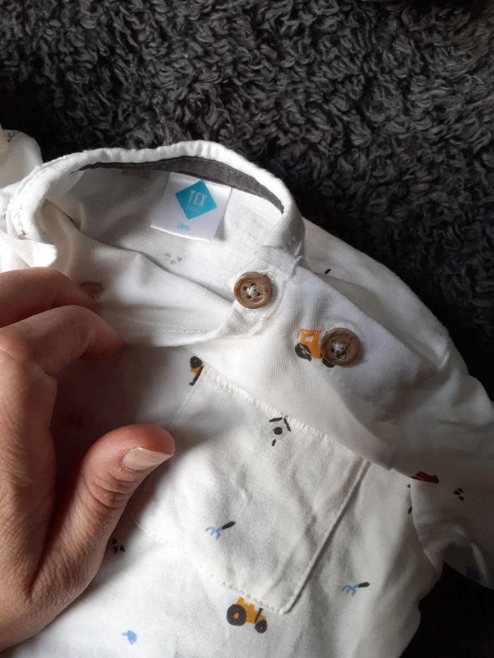 Ensemble tee-shirt +pantalon tracteur ferme - photo numéro 4