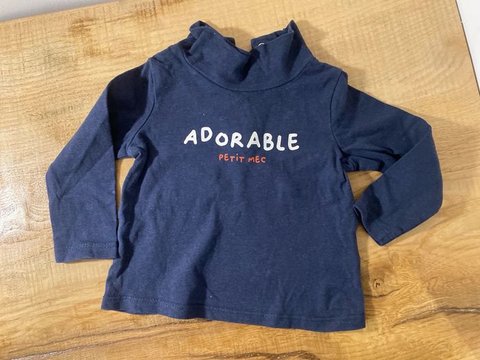 T shirt bebe col roulé