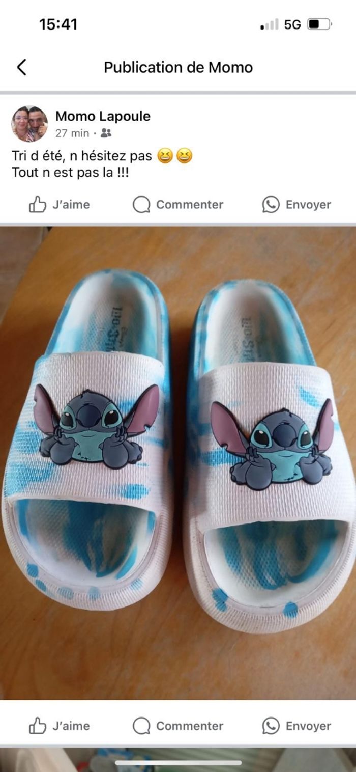 Claquettes stitch taille 39