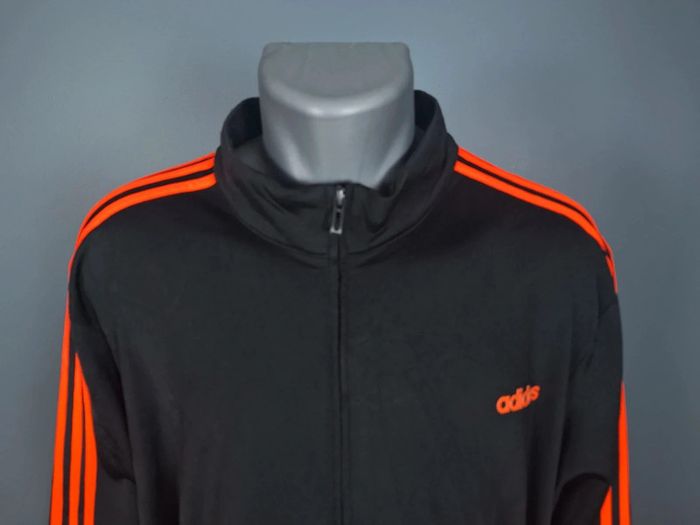 Veste Adidas vintage noire – bandes rouges – taille XXL (602) - photo numéro 2