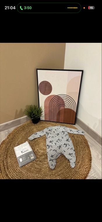 Pyjama fin bébé garçon taille 1 mois et body sans manches 