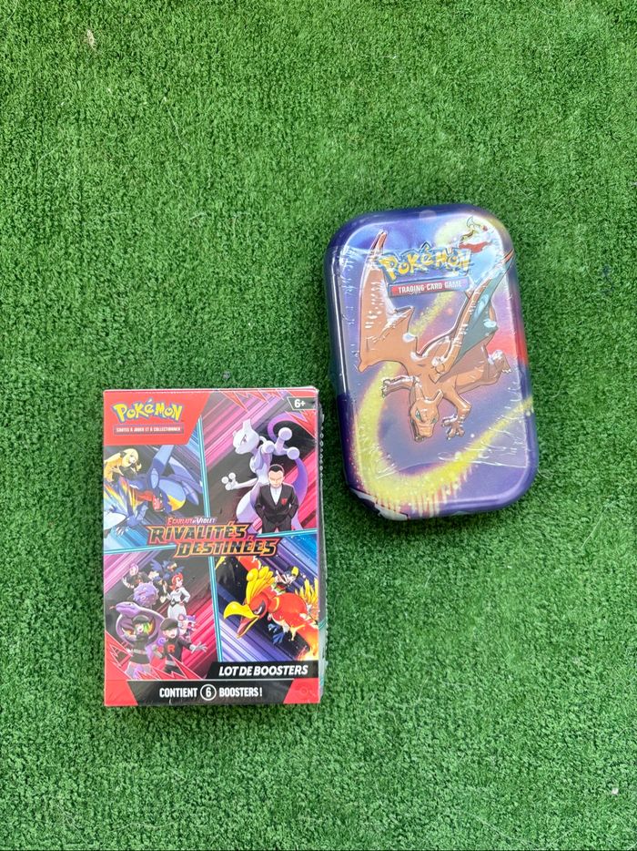 Lot Pokémon - Bundle EV10 “Rivalités Destinées” + Mini Tin “Pouvoir de Kanto” (scellés)