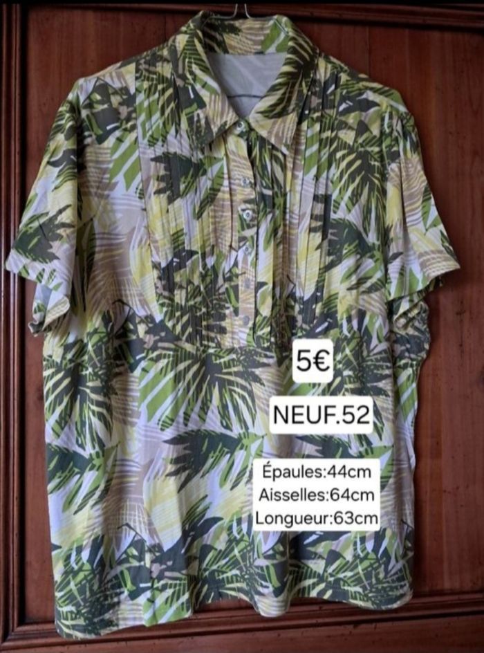 Lot 4 blouses / polos NEUFS pour femme taille 52 - photo numéro 4