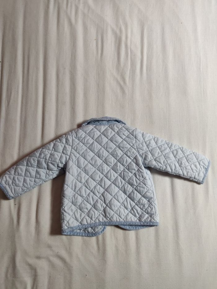 Veste matelassée bleue claire Benetton Baby - photo numéro 5