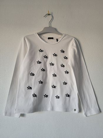 T-shirt écru étoiles IKKS 8 ans TBE