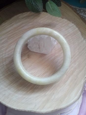 Bracelet jade blanc vert clair