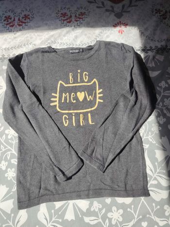 Pull noir et doré pailleté fille 10 ans in extenso