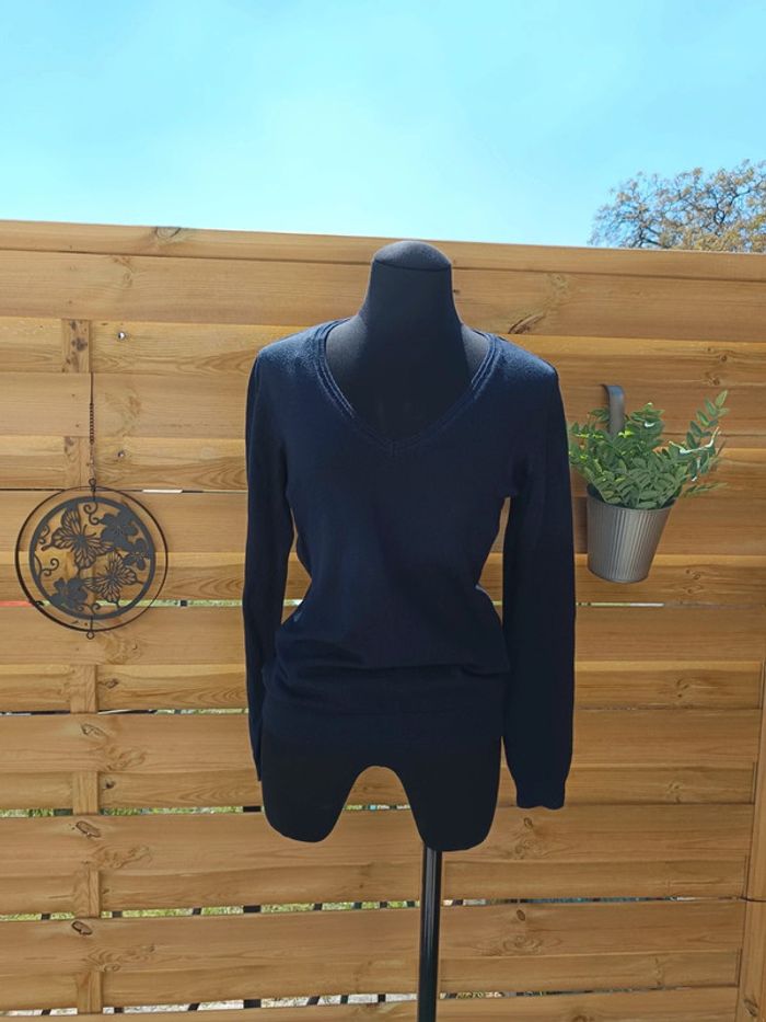 Pull fin bleu marine Taille S