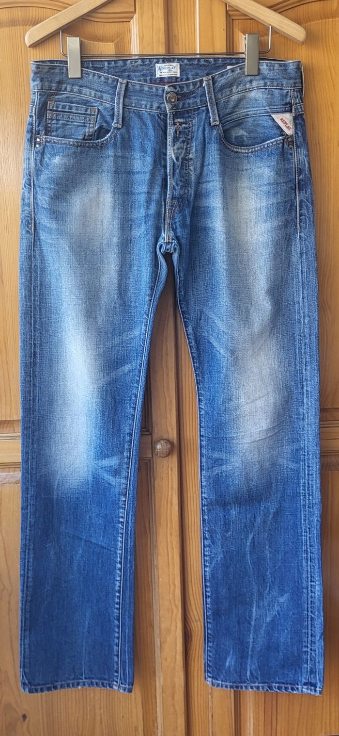 Replay Jeans Billstrong TFr44/L34 ou TUSW34/L34 -Bleu -Tall,Coupe Droite & Style de pied Semi-évasé - photo numéro 2