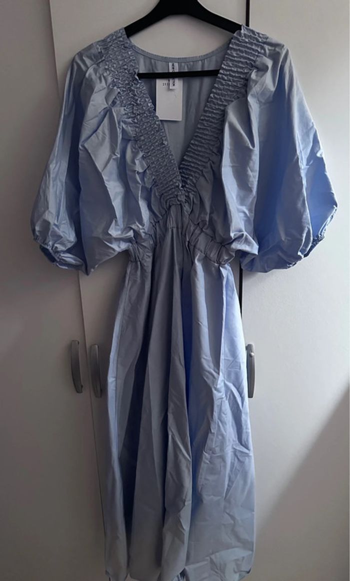 Robe longue bleu