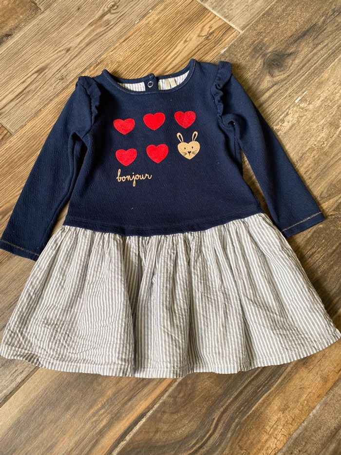 Robe Coeur Lapin fille 24 mois