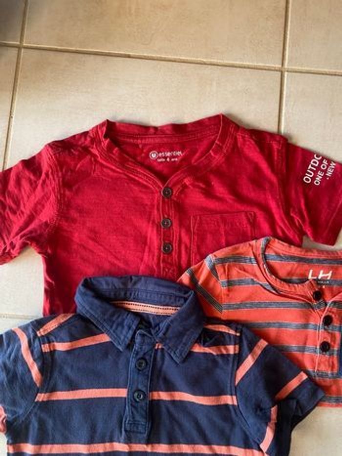 Lot de deux t-shirt et un polo pour garçons - photo numéro 2