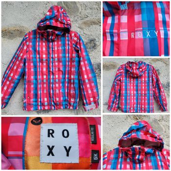 Superbe Anorak Roxy tons roses et bleus, 10 ans