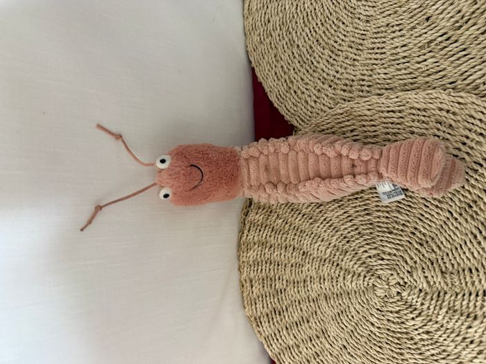 Peluche Sheldon crevette JELLYCAT rose poisson langouste - photo numéro 2