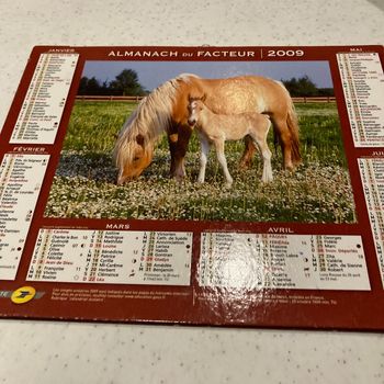 Calendrier poste 2009