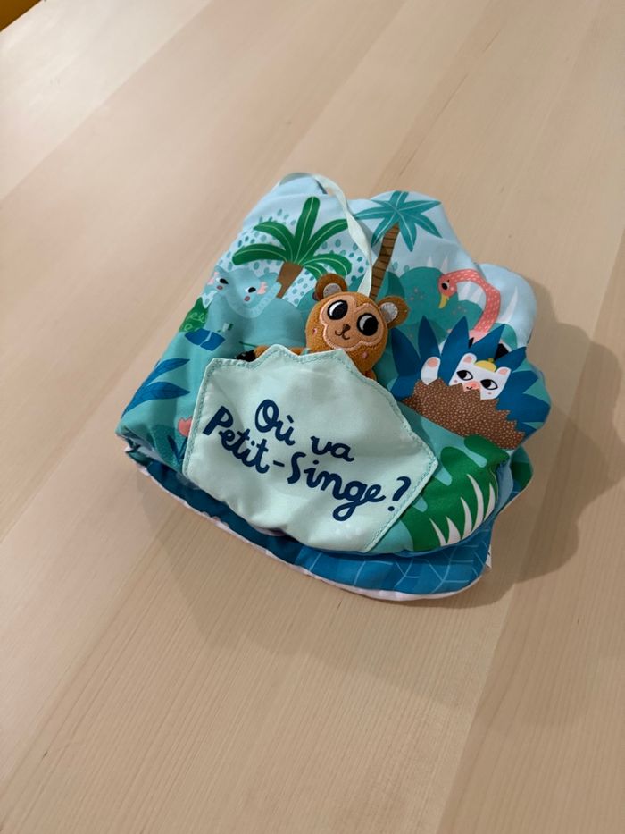 Livre tissu “Où va Petit-Singe ?” – Éditions Auzou - photo numéro 1