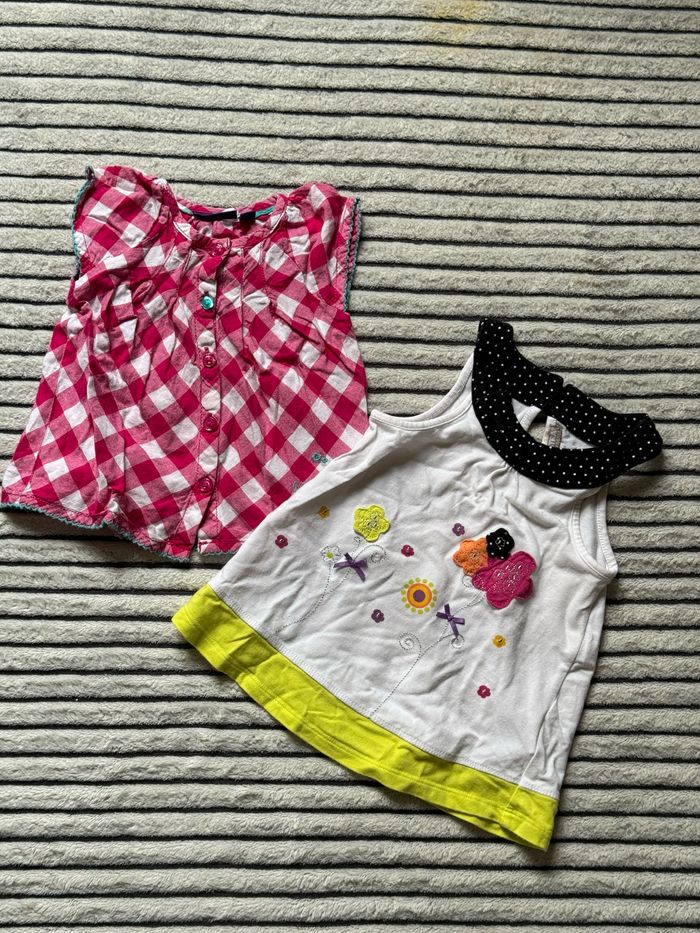 Lot de 2 tee-shirts 9 mois