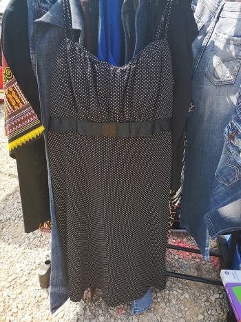 #robe noire à pois femme taille XXL