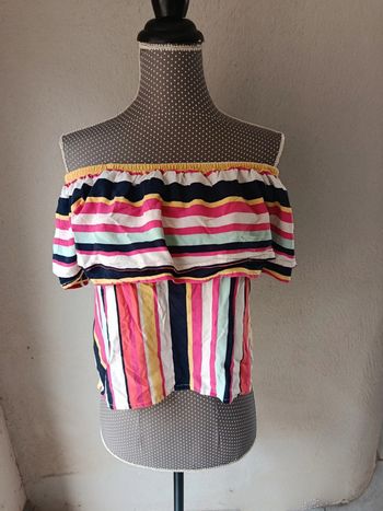 T-shirt court a volant Taille S Gémo