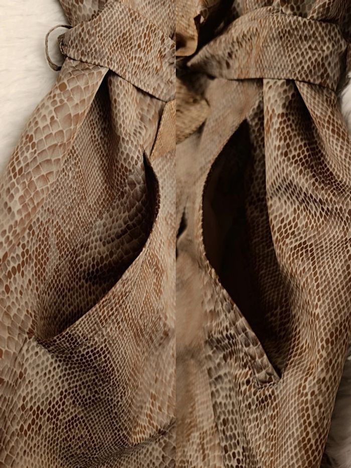 Trench / Caban imprimé python Y2K T. 1 Julie Guerlande - photo numéro 5