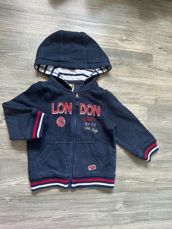 Gilet à capuche zippé marine bébé garçon 12 mois /74 cm Orchestra