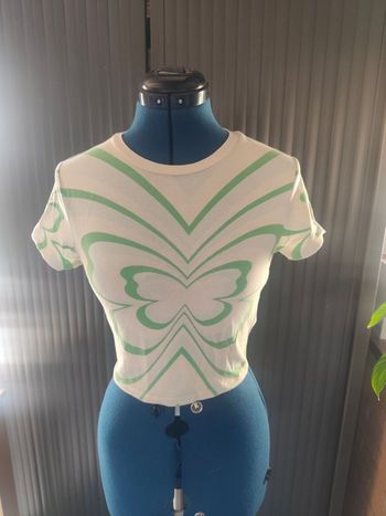 Croc top beige et anis Jennyfer taille S 