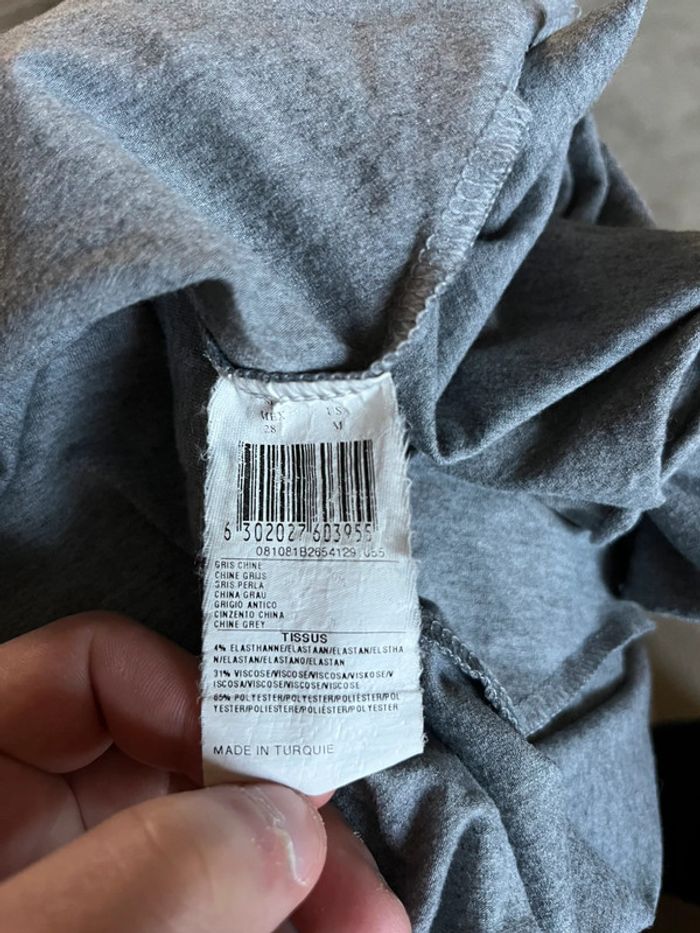 Jupe courte taille haute asymétrique - grise - photo numéro 10