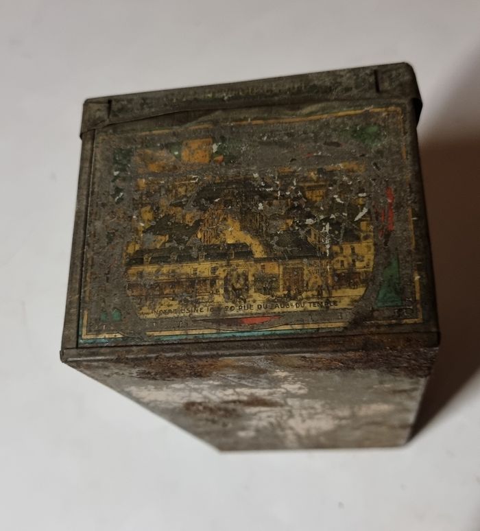 ancienne boite biscuits Guillout Paris tôle lithographiée vers 1900 - photo numéro 7