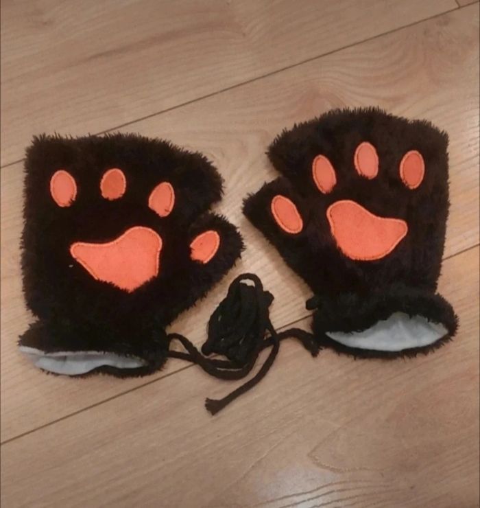 Gants mitaines pattes de chat chien ours - photo numéro 3