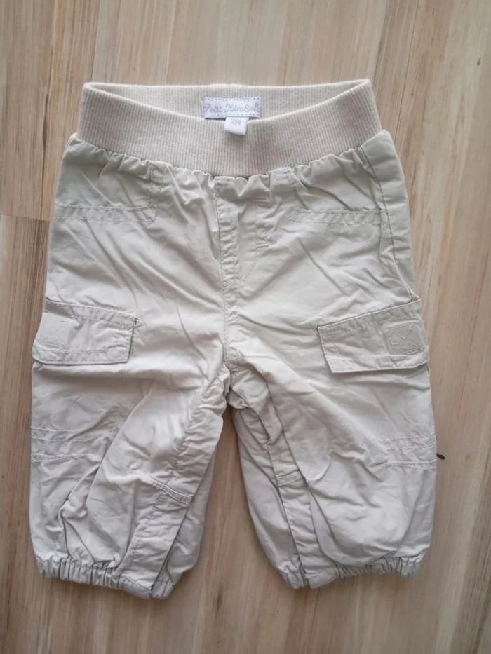 Pantalon pour bébé garçon, taille 3 mois, couleur beige.