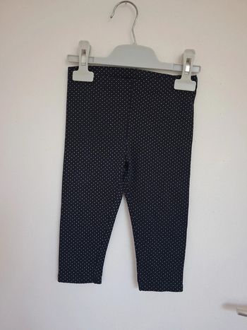 Legging noir a point blanc fille 4 ans