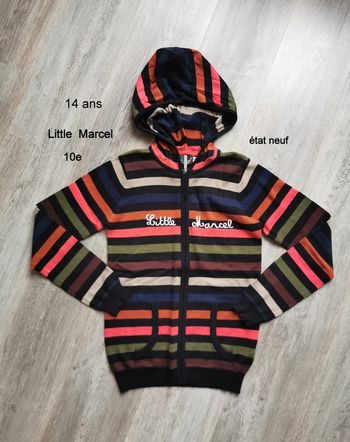 Gilet a capuches Little Marcel 14 ans neuf