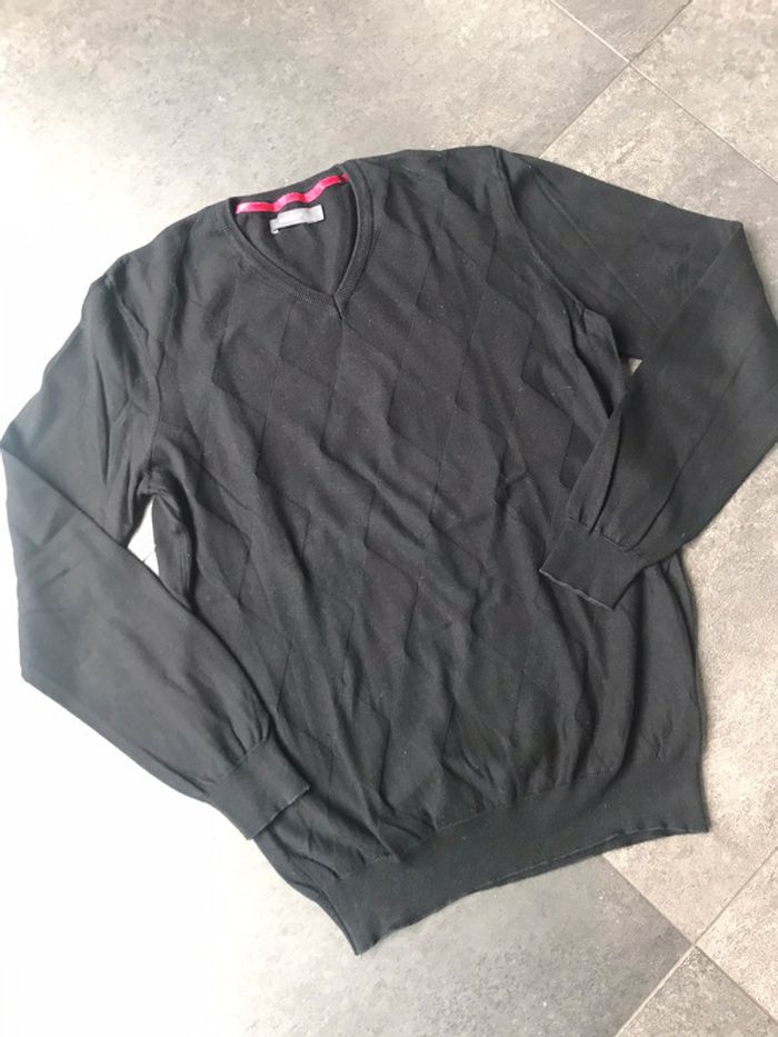 Pull fin Noir Homme Celio L
