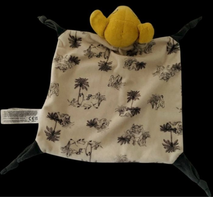 ❤️  Doudou Plat Mouchoir Roi Lion Simba Disney Primark Beige - photo numéro 2