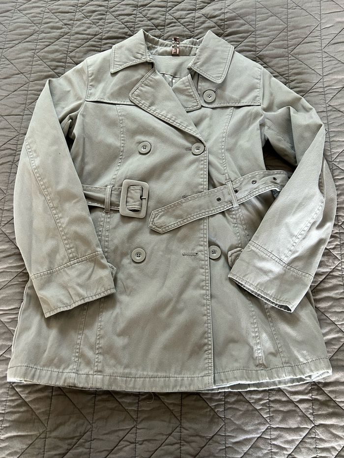 Manteau trench 3/4 ado fille