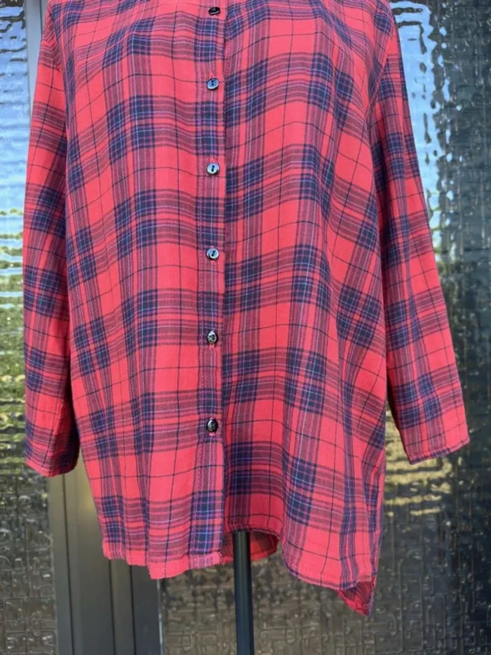 Chemise rouge à carreaux Cache Cache - photo numéro 3
